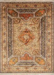 gulmarg gold hand knotted silk rugs