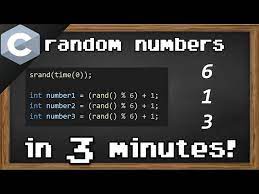 c random numbers you