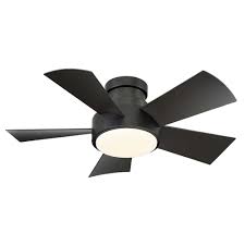 Modern Forms Vox 38 In Led Indoor Outdoor Bronze 5 Blade Smart Flush Mount Ceiling Fan With 3000k Light Kit And Wall Control