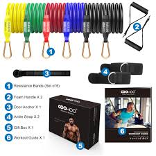 coowoo exercise resistance bands set 13