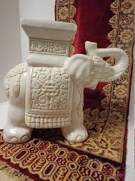 Colored Pottery Elephant Plant Stand