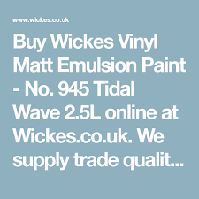 Wickes Vinyl Matt Emulsion Paint No 945 Tidal Wave 2 5l