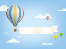 hot air balloon with banner images