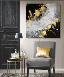 Grey Gold Black Art Elegant Wall Art