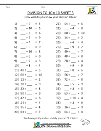 T Chart Math Worksheets Tables Grade Printable Chesterudell