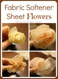 fabric softener sheet flowers diy