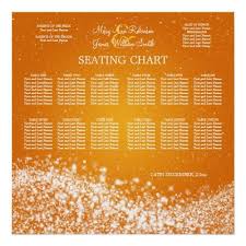 Elegant Wedding Seating Chart Sparkling Wave Orang In 2018