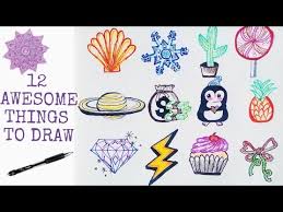 Things drawing at paintingvalley #12040419. How To Draw Twelve Random Cool Things Easy Step By Step Tutorial On Creative Doodles Ignite Art Youtube