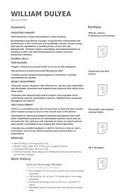 Food And Beverage Manager Resume Template Food And Beverage Manager