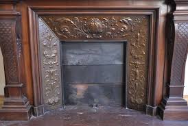 Fireplace In Walnut Wood