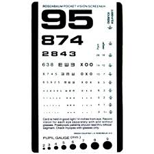 Graham Field Rosenbaum Pocket Vision Screener Card Eye Chart