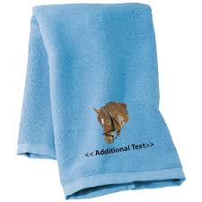 Read our article for tips on making bathing your baby easy. Personalised Horses Head Large Custom Embroidered Terry Cotton Towel
