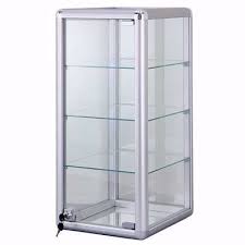 Tall Aluminum Display Case With Lock