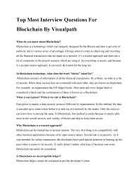 It's time to overcome your frustrations and learn blockchain basics! Blockchain Interview Questions By Visualpath Pdf Blockchain Training In Hyderabad By Swetha Allani Issuu