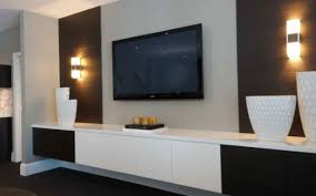 modern living room wall mount tv design