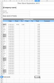 excel timesheet template for