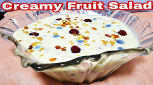 Creamy Fruit Salad With Fresh Cream And Condensed Milk Recipe