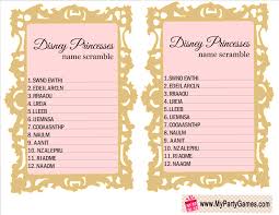 free printable disney princesses name