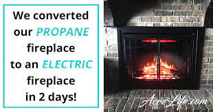 Propane Fireplace To Electric Fireplace