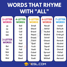 238 exles of words that rhyme with