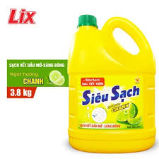 Nước rửa chén Lix Siêu sạch hương chanh 3,8kg | Shopee Việt Nam