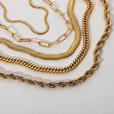 twisted cuban chain 18k gold plated