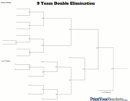 9 Team Double Elimination Tournament Bracket Volleyball