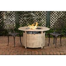 Round Aluminum Propane Fire Pit Table
