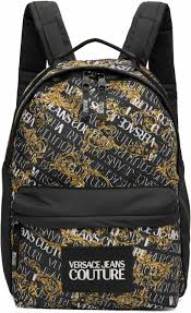 logo couture backpack versace