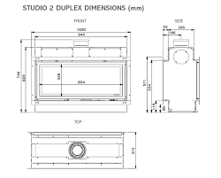 Studio Duplex Double Sided Gas Fires