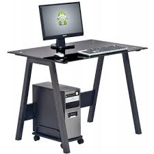 Our wide range includes models in all shapes, materials. Pc Desk With Glass Plan And Cpu Holder Color Black Computer Desks Office Furniture Office