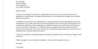 thank you letter after a job interview