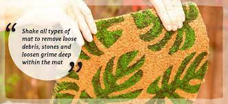 how to clean a coir doormat the