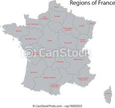 Dan bijna elke regio kunnen de catering voor. Kaart Grijze Frankrijk Kaart Afdelingen Secretarieel Frankrijk Canstock