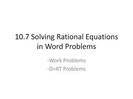 Ppt 10 7 Solving Rational Equations
