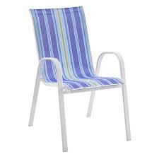 Blue Ca Striped Sling Patio Chair