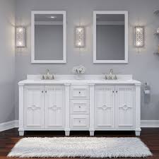 The bathroom is associated with the weekday morning rush, but it doesn't have to be. Ove Decors Double Basin Bathroom Vanity Vanities