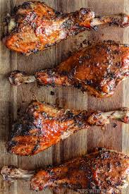 roasted turkey legs with herb glaze