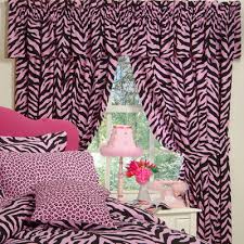 Pink Zebra Print Valance Bedding