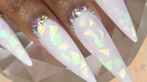 As for the rest of your nails, apply a dark plum polish. Acrylic Nails Tutorial How To Encapsulated Nails With Nail Forms Matte White Opal Nails Youtube