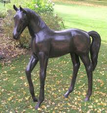 Standing Foal Bronze Metal Horse Garden