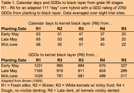 Predicting Corn Grain Maturity Dates For Delayed Plantings