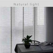 Godear Design Adjustable Sliding Panel Track Blind 45 8 Inch 86 Inch W X 96 Inch H Vertical Blinds Zipper Size 45 8 86 W X 96 H White
