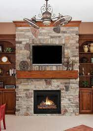 Wood Rustic Fireplace Mantel