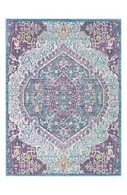 purple blue medallion area rug