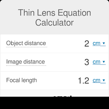 Thin Lens Equation Calculator