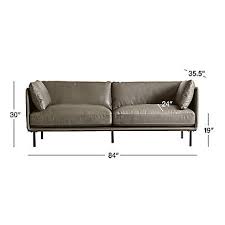 Wells Leather Sofa Reviews Crate