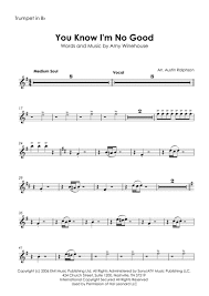 You Know I M No Good Horn Parts Music Sheet Download