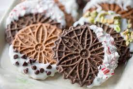 chocolate pizzelles saving room for