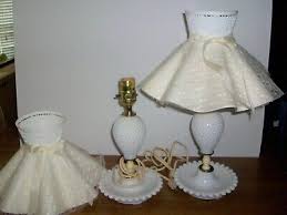 Milk Glass Hobnail Table Lamps